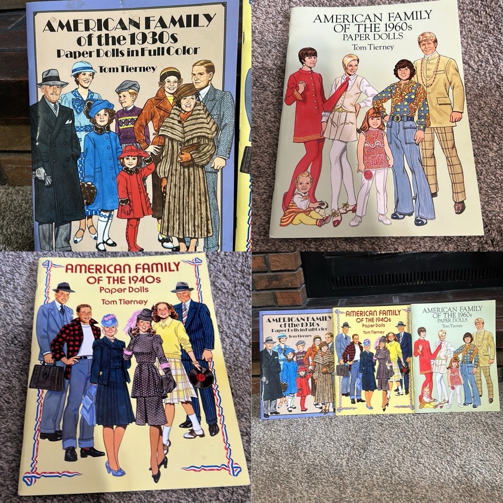 Vintage Tom Tierney - Uncut American Family PaperDolls of the 30’s, 40’s, & 60’s